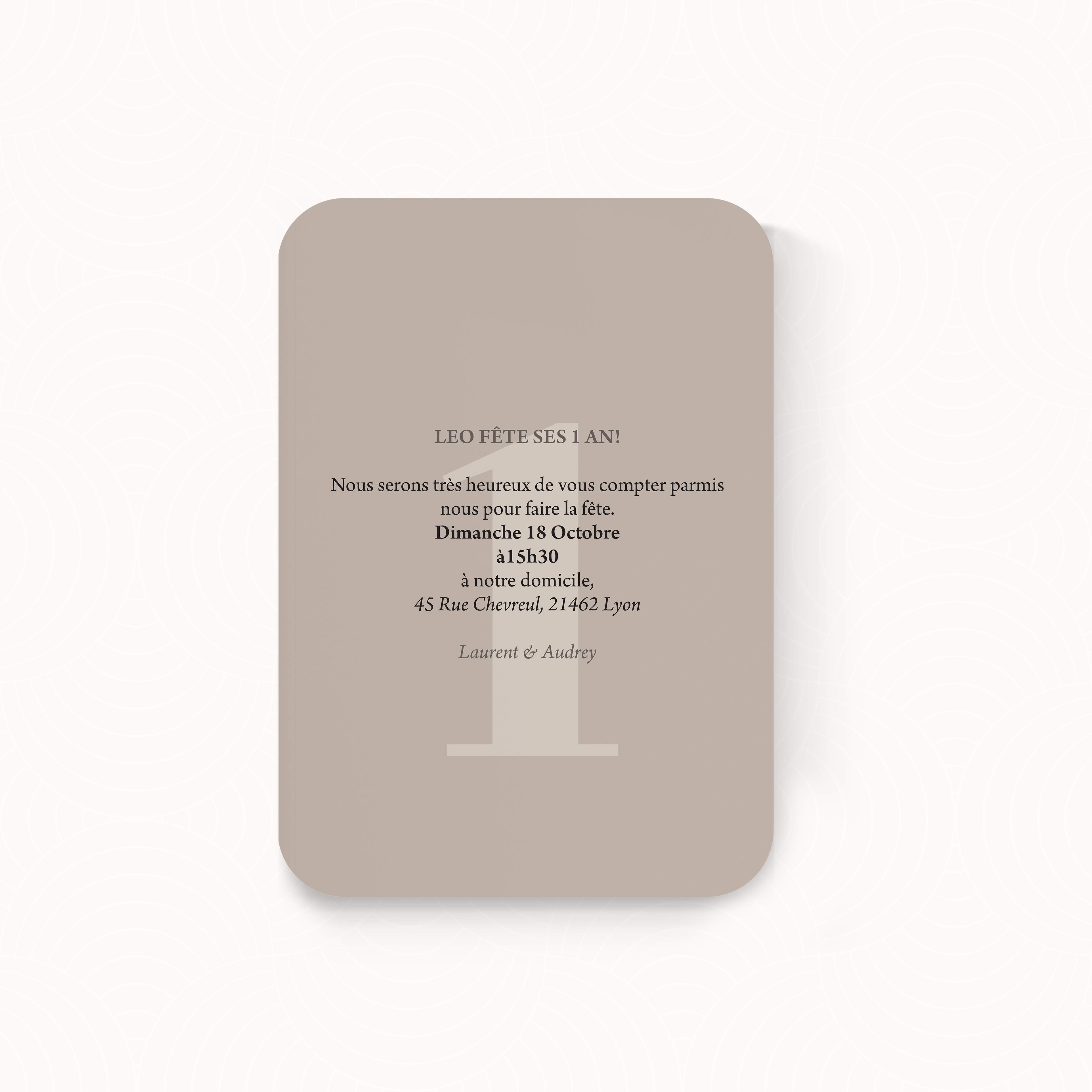 Number Card 1 - השרטוט נשען על קווים עדינים ועל גוון דומיננטי רגוע כדי להעניק להכרזה נוכחות ברורה. העימוד מובנה ומזמין ומכוון את המבט באופן טבעי. בעבודת המאיירים שלנו ההזמנה משלבת דיוק ורגישות לקריאה זורמת. אנו מטפלים בהתאמה שילוב טקסט התאמת גוונים ולוגו עדין אם נדרש. בדיגיטל המשלוח מידי ומטופח. הבחירות האסתטיות מכוונות מידה וקוהרנטיות כדי שהמסר ידהד בדיוק. התכתבות פרימיום פשוטה ובטוחה שנועדה להחזיק.