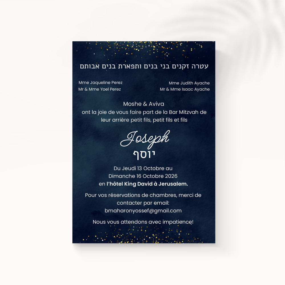 Watercolor Blue - הזמנה זו פורשת מודרניות שלווה גוון דומיננטי ברור שוליים פשוטים וטיפוגרפיה חדה. בעיצוב המאיירים שלנו היא מעדיפה הרמוניה וקריאות. אנו מבצעים התאמה מלאה טקסט משולב בדיוק כיוון גוונים ולוגו עדין. בדיגיטל בלבד היא מגיעה מיד לנמענים. כל פרט פרופורציות קצב והיררכיה כויל לשימור זרימה ואלגנטיות. התכתבות פרימיום אמינה ומעודנת.