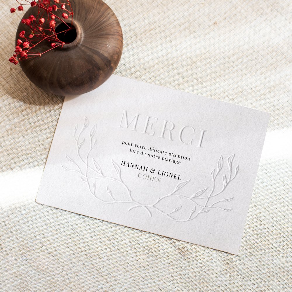 Embossed Merci