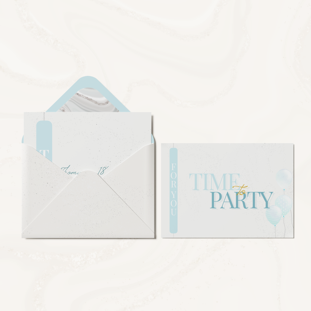Time To Party - שילוב של עדינות ואופי יצירה זו מציבה את ההכרזה במרכז עם נוכחות שקטה ובטוחה. הצורות מסתדרות בגיאומטריה עדינה הנתמכת בפלטה שנבחרה לבהירות ולחום מאוזן. מעוצבת על ידי המאיירים שלנו ההזמנה מוכנה להתאמה אישית מלאה אתם מוסרים את הטקסט אנו מעצבים מכוונים צבעים ומוסיפים לוגו לפי צורך. בפורמט דיגיטלי בלבד ההזמנה מגיעה מיד לנמענים. כאן אין ראוותנות היופי נמצא בפרופורציה בקצב חזותי ובדיוק טיפוגרפי. הזמנה יוקרתית ועכשווית שאינה נשענת על טרנד קצר ומאפשרת להודיע להזמין או לחגוג בטקט ובאלגנטיות.