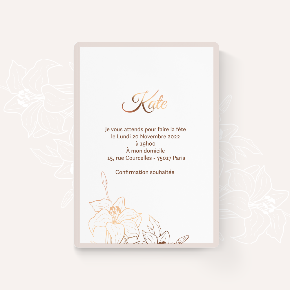 Pink Gold Flowers