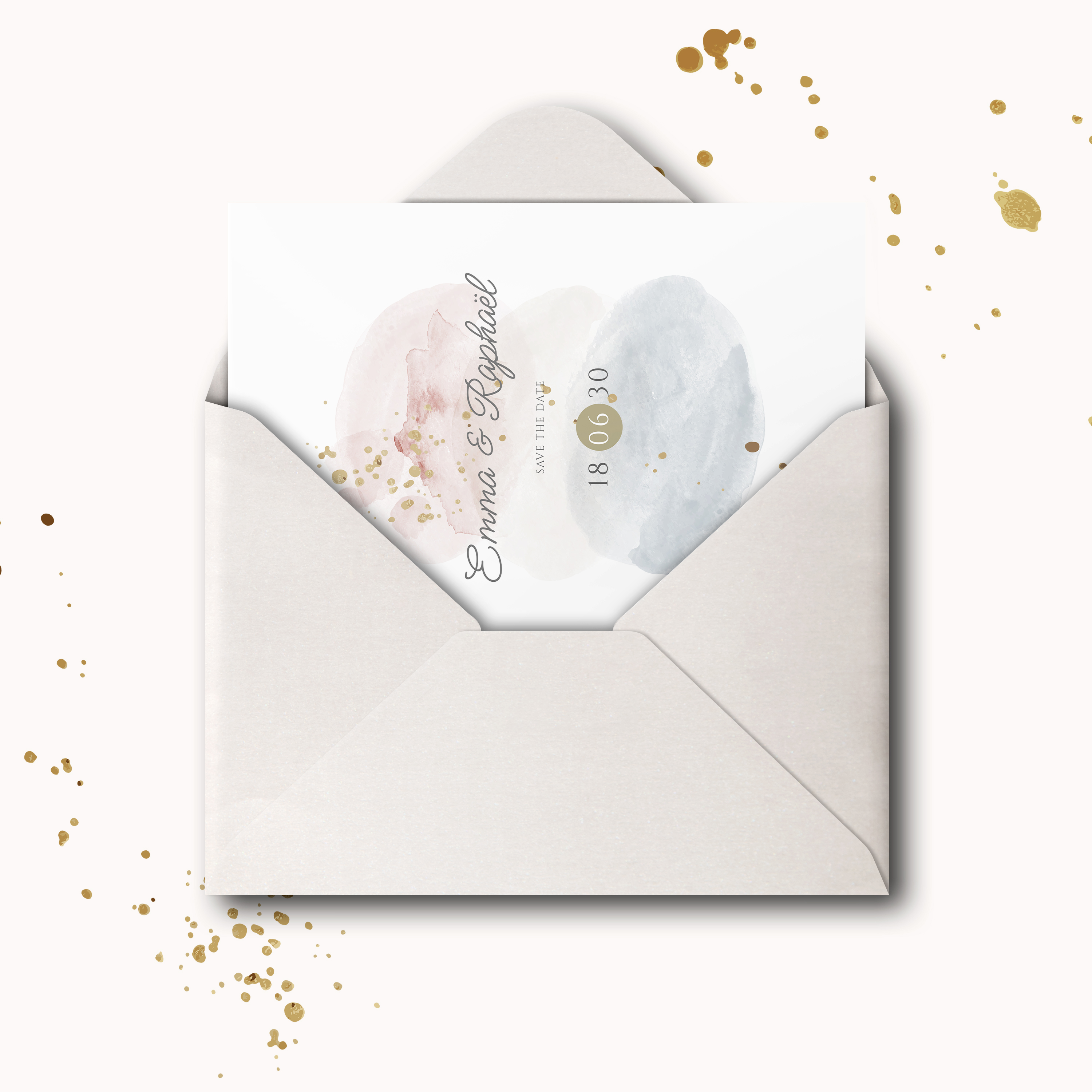 Splash Watercolor - הזמנה זו מצהירה על קפדנות עכשווית גוון דומיננטי בטוח יישורים נקיים וטיפוגרפיה ברורה. היוצרים שלנו חותמים על נוכחות פרימיום המשלבת מידה ואמינות. אתם שולחים טקסט אנו משלבים בקפידה מאזנים את הפלטה ומוסיפים לוגו עדין. בדיגיטל בלבד היא מגיעה ללא עיכוב. היררכיה קריאה ניגודים רגועים ובלוקים סדירים מבטיחים קריאה חלקה ובטוחה. דגם מודרני ואלגנטי שנועד להאריך ימים.